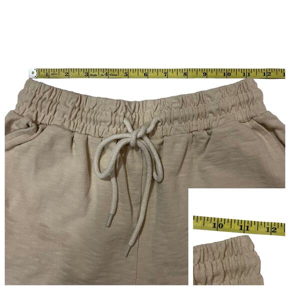 Stylenanda Drawstring Waist Cotton Shorts - Oatmeal - F - Picture 4 of 11